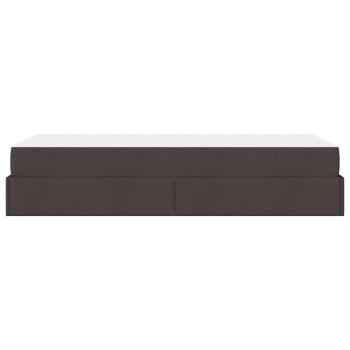 Bettgestell Dunkelbraun 90 x 200 cm Stoff