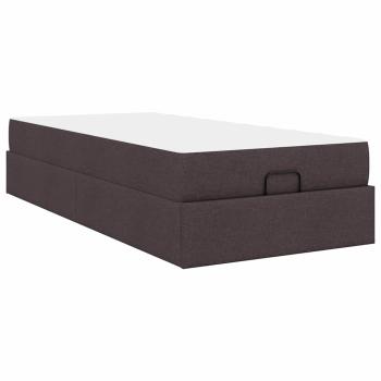 Bettgestell Dunkelbraun 90 x 200 cm Stoff