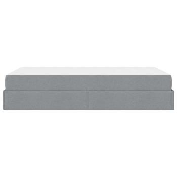 Bettgestell Hellgrau 120 x 190 cm Stoff