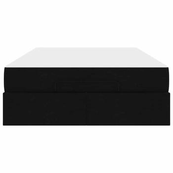 Bettgestell Schwarz 120 x 190 cm Stoff