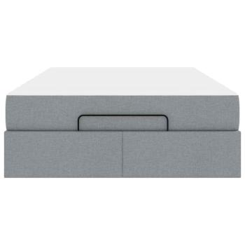 Bettgestell Hellgrau 120 x 200 cm Stoff