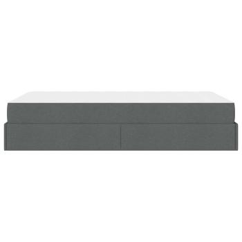 Bettgestell Dunkelgrau 120 x 200 cm Stoff