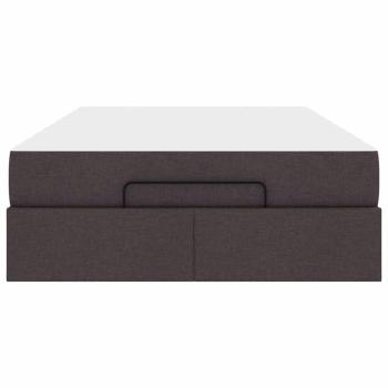 Bettgestell Dunkelbraun 120 x 200 cm Stoff