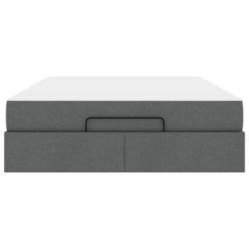 ARDEBO.de - Bettgestell Dunkelgrau 140 x 190 cm Stoff