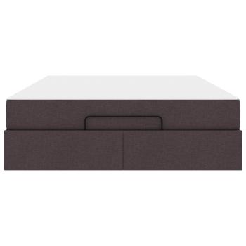 Bettgestell Dunkelbraun 140 x 190 cm Stoff