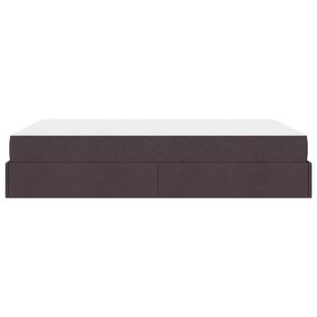 Bettgestell Dunkelbraun 140 x 190 cm Stoff