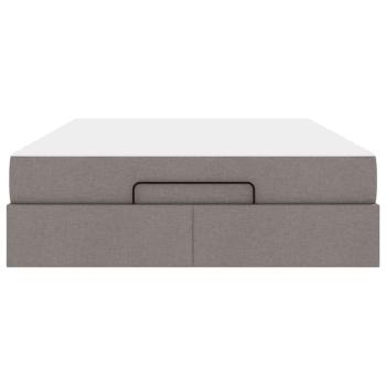 Bettgestell Taupe 140 x 200 cm Stoff
