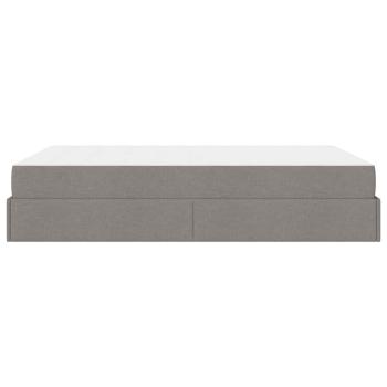 Bettgestell Taupe 140 x 200 cm Stoff