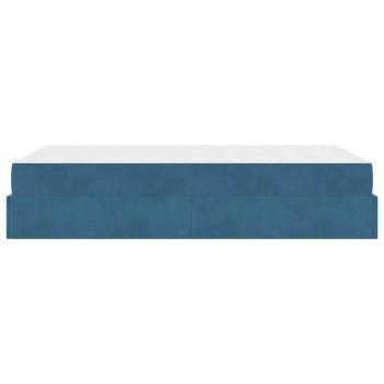 Bettgestell mit Speicher Blau 120 x 200 cm Samt