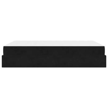 Bettgestell mit Speicher Schwarz 140 x 200 cm Samt