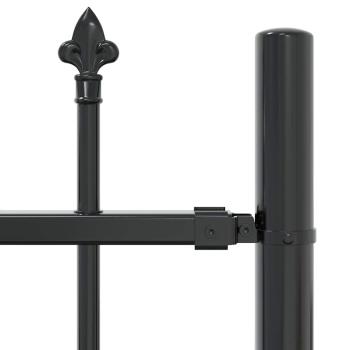 Gartenzaun Grau 140 cm Pulverbeschichteter Stahl