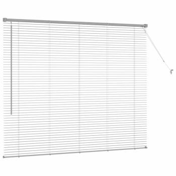 Fenster Jalousie mit Vorhängen Silber 80 x 130 cm Aluminium