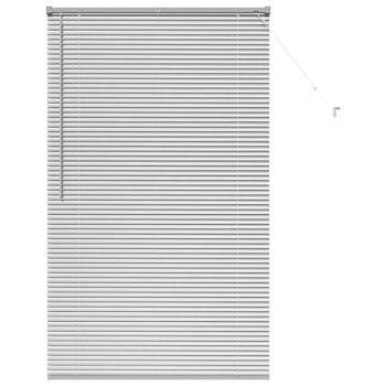 Fenster Jalousie mit Vorhängen Sonstiges Silber 100 x 175 cm Aluminium