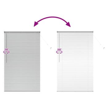 Fenster Jalousie mit Vorhängen Sonstiges Silber 100 x 175 cm Aluminium