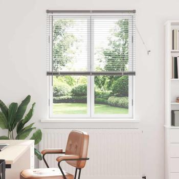 ARDEBO.de - Fenster Jalousie mit Vorhängen Sonstiges Silber 105 x 175 cm Aluminium