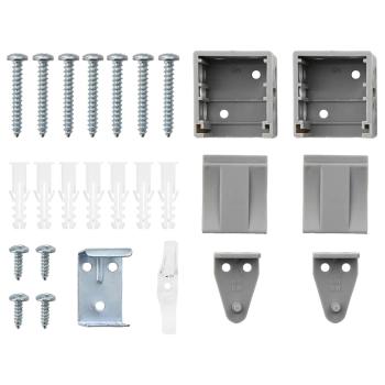 Fenster Jalousie mit Vorhängen Sonstiges Silber 80 x 130 cm Aluminium