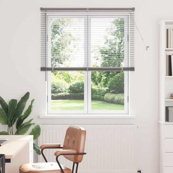 ARDEBO.de - Fenster Jalousie mit Vorhängen Sonstiges Silber 120 x 175 cm Aluminium