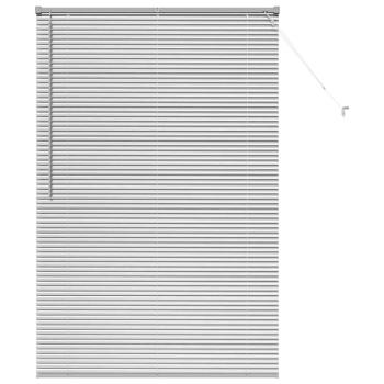 Fenster Jalousie mit Vorhängen Sonstiges Silber 120 x 175 cm Aluminium