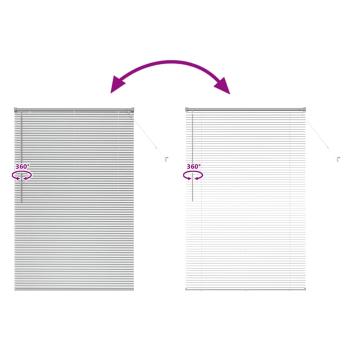 Fenster Jalousie mit Vorhängen Sonstiges Silber 120 x 175 cm Aluminium