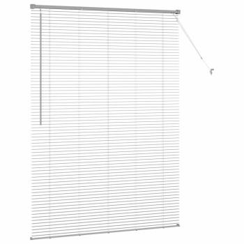 Fenster Jalousie mit Vorhängen Sonstiges Silber 125 x 175 cm Aluminium