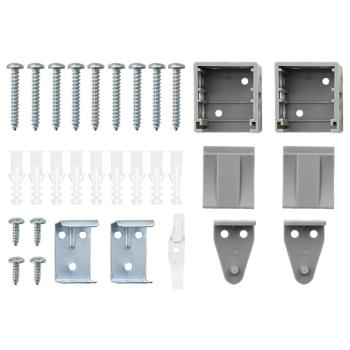 Fenster Jalousie mit Vorhängen Sonstiges Silber 125 x 175 cm Aluminium