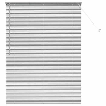 Fenster Jalousie mit Vorhängen Sonstiges Silber 135 x 175 cm Aluminium