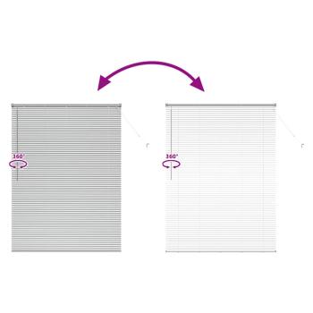Fenster Jalousie mit Vorhängen Sonstiges Silber 135 x 175 cm Aluminium
