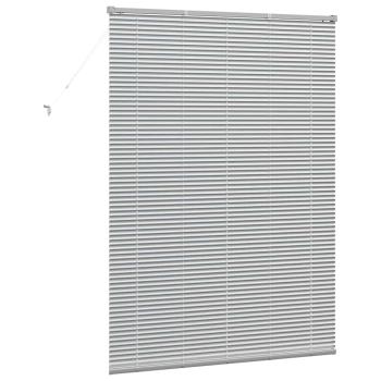 Fenster Jalousie mit Vorhängen Sonstiges Silber 135 x 175 cm Aluminium
