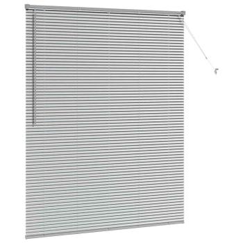 Fenster Jalousie mit Vorhängen Sonstiges Silber 140 x 175 cm Aluminium