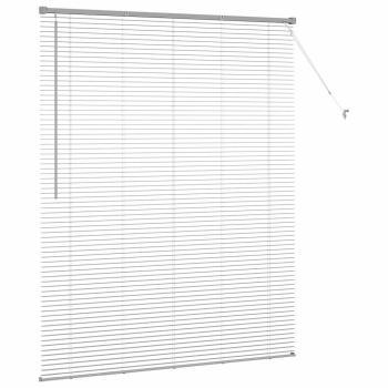 Fenster Jalousie mit Vorhängen Sonstiges Silber 140 x 175 cm Aluminium