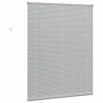 Fenster Jalousie mit Vorhängen Sonstiges Silber 140 x 175 cm Aluminium