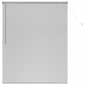 Fenster Jalousie mit Vorhängen Sonstiges Silber 80 x 130 cm Aluminium
