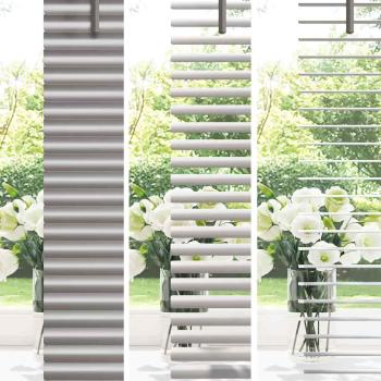 Fenster Jalousie mit Vorhängen Sonstiges Silber 160 x 175 cm Aluminium