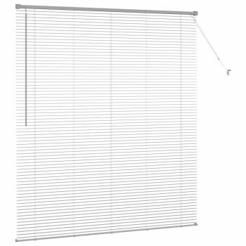 Fenster Jalousie mit Vorhängen Sonstiges Silber 160 x 175 cm Aluminium