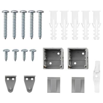 Fenster Jalousie mit Vorhängen Sonstiges Silber 80 x 130 cm Aluminium