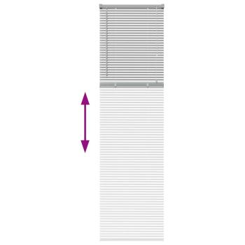 Fenster Jalousie mit Vorhängen Sonstiges Silber 80 x 130 cm Aluminium
