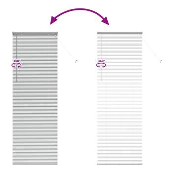 Fenster Jalousie mit Vorhängen Sonstiges Silber 80 x 130 cm Aluminium