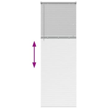Fenster Jalousie mit Vorhängen Sonstiges Silber 80 x 130 cm Aluminium