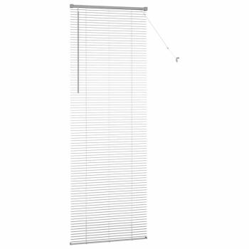 Fenster Jalousie mit Vorhängen Sonstiges Silber 80 x 130 cm Aluminium