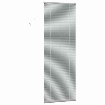 Fenster Jalousie mit Vorhängen Sonstiges Silber 80 x 130 cm Aluminium
