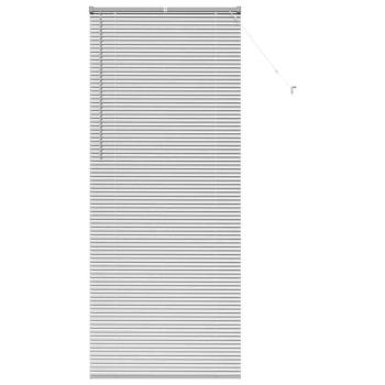 Fenster Jalousie mit Vorhängen Sonstiges Silber 90 x 220 cm Aluminium