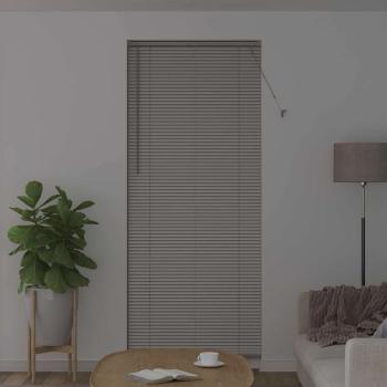 Fenster Jalousie mit Vorhängen Sonstiges Silber 90 x 220 cm Aluminium