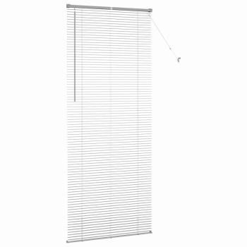 Fenster Jalousie mit Vorhängen Sonstiges Silber 90 x 220 cm Aluminium