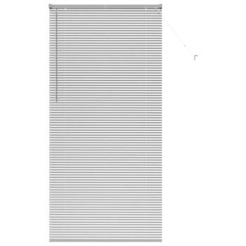 Fenster Jalousie mit Vorhängen Sonstiges Silber 100 x 220 cm Aluminium