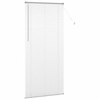 Fenster Jalousie mit Vorhängen Sonstiges Silber 100 x 220 cm Aluminium