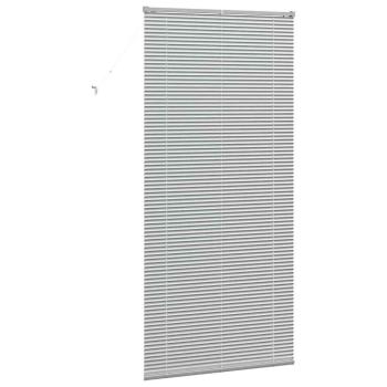 Fenster Jalousie mit Vorhängen Sonstiges Silber 100 x 220 cm Aluminium