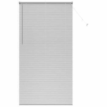 Fenster Jalousie mit Vorhängen Sonstiges Silber 110 x 220 cm Aluminium