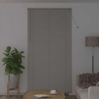 Fenster Jalousie mit Vorhängen Sonstiges Silber 110 x 220 cm Aluminium