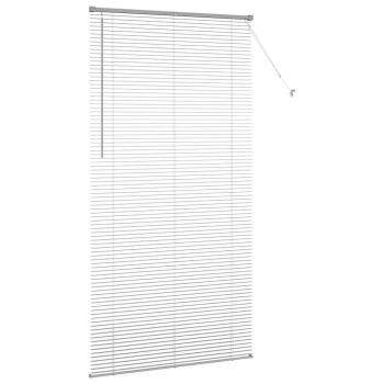 Fenster Jalousie mit Vorhängen Sonstiges Silber 110 x 220 cm Aluminium