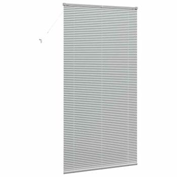 Fenster Jalousie mit Vorhängen Sonstiges Silber 110 x 220 cm Aluminium
